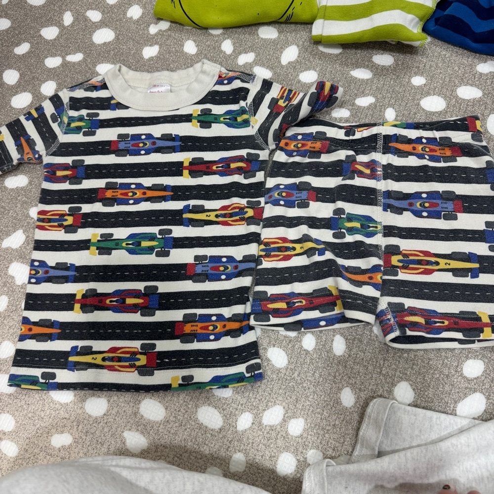 Lot of 4 Hanna Andersson pajamas set shortie shorts tee star wars cars play - Picture 8 of 13